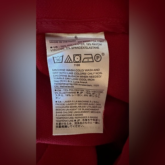 Banana Republic NWT Red Trousers, Size 6 - Picture 7 of 8